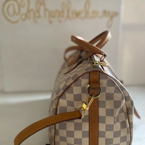 LOUIS VUTTON SPEEDY BANDOULIERE AZUR 30STRAP 🔐 WITH DUST BAG & MATCH WALLET - Picture 5 of 14